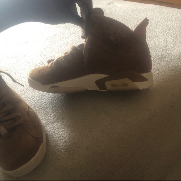 JORDAN 6 CARMEL/ROOTBEER/WHEATS SUEDE JORDANS - Picture 5 of 8